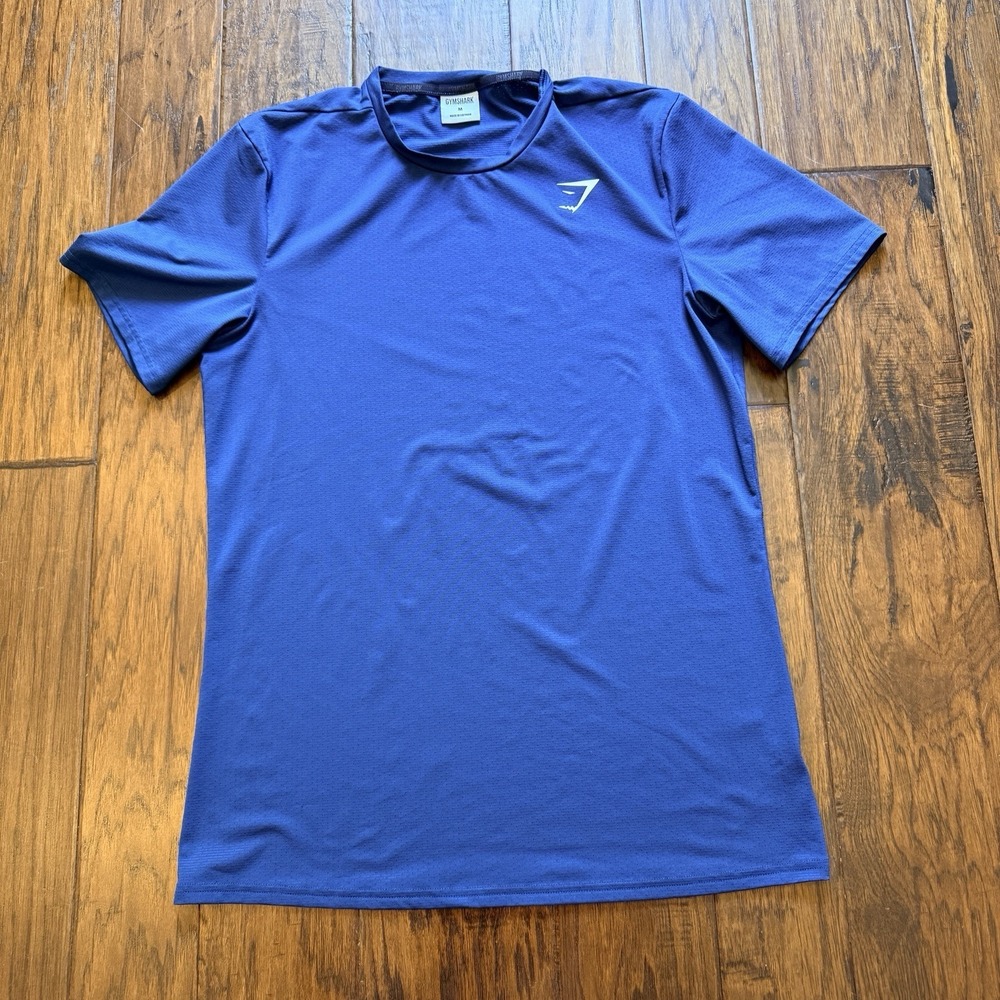 Gymshark Men's Size M Arrival Navy Blue Short Sleeve Performance Gym T Shirt